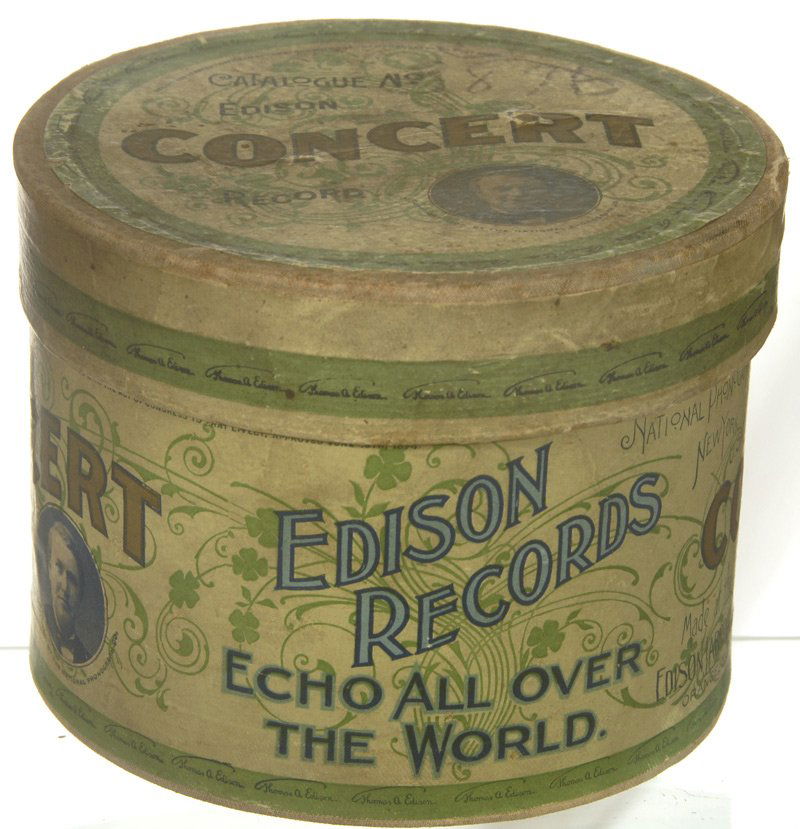 ORIGINAL EDISON "CONCERT" SIZE PHONOGRAPH CYLINDER R: ORIGINAL EDISON "CONCERT" SIZE PHONOGRAPH CYLINDER RECORD IN CASE HAND WRITTEN "BABY'S RECORD" ON CASE
