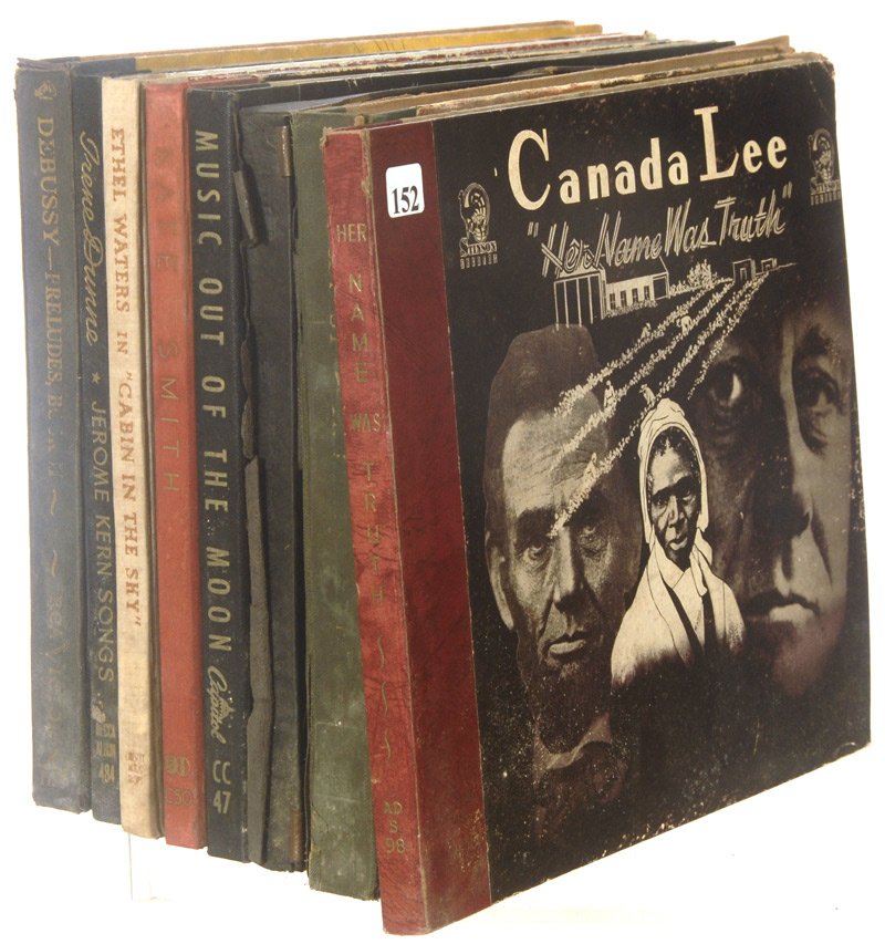 (34) PHONOGRAPH DISC RECORDS IN (8) ALBUMS: (34) PHONOGRAPH DISC RECORDS IN (8) ALBUMS INCLUDES: PRELUDES BOOK 1 & 2; CABIN IN THE SKY; KATE SMITH; MUSIC OUT OF THE MOON; THE KING AND I; HER HOME WAS TRUTH