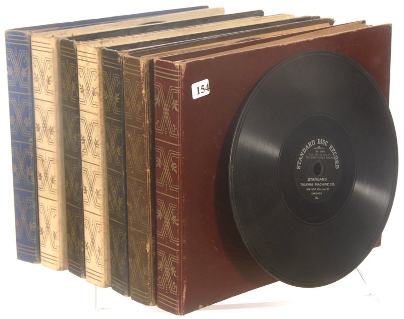 (55) STANDARD & HARMONY PHONOGRAPH DISC RECORDS IN: (55) STANDARD & HARMONY PHONOGRAPH DISC RECORDS IN (7) ALBUMS RANDOM TITLES INCLUDE: PICCOLO SOLO; SOPRANO SOLO; FLORIDA RAG; UNCLE JOSH AT THE DENTIST; HISS ME HONEY DO; AND MANY MORE...