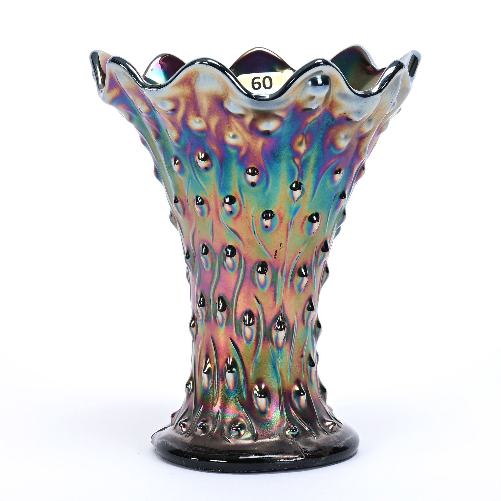 Vase, Carnival Glass, Tree Trunk By Northwood (1 of 3)