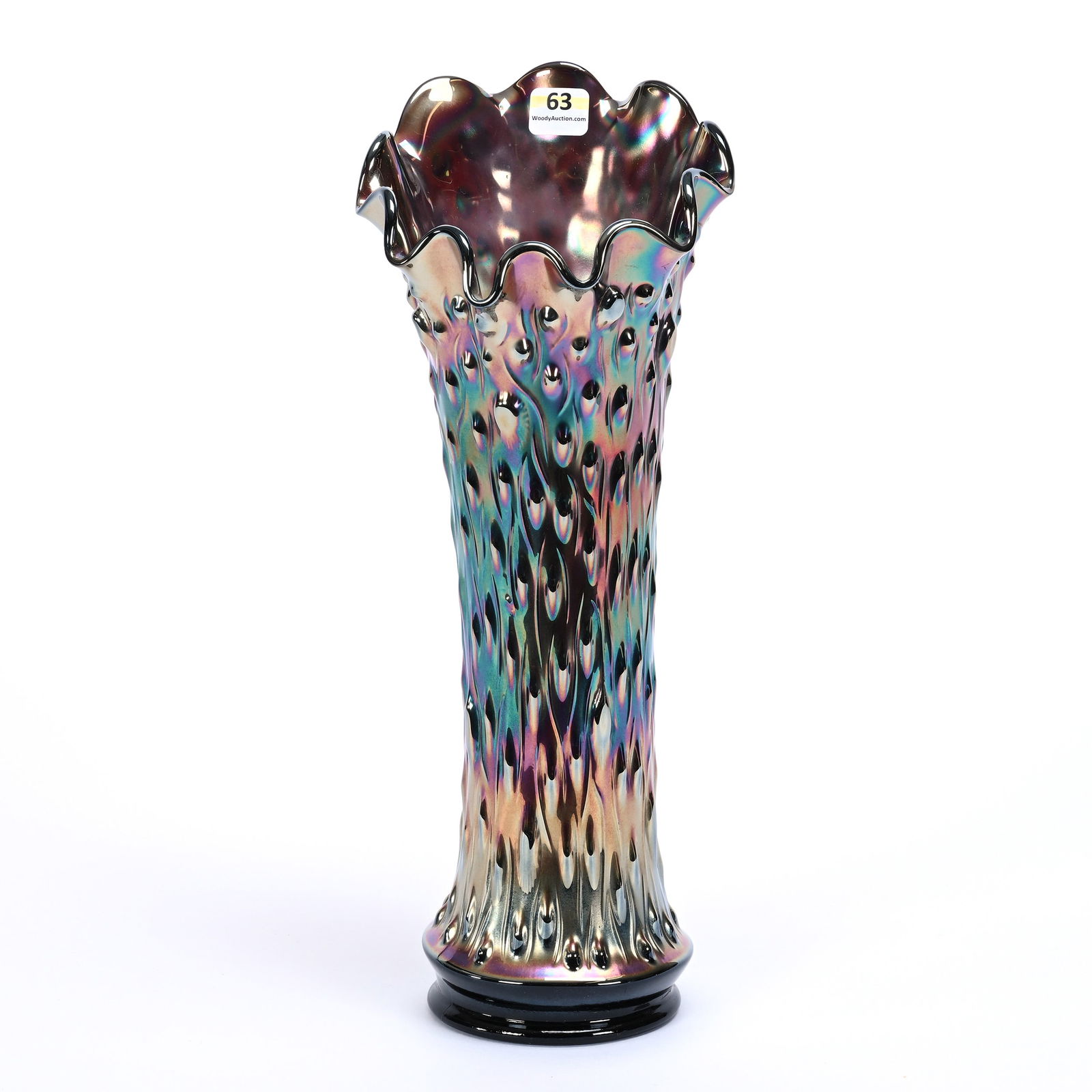 Vase, Carnival Glass, Tree Trunk By Northwood (1 of 3)