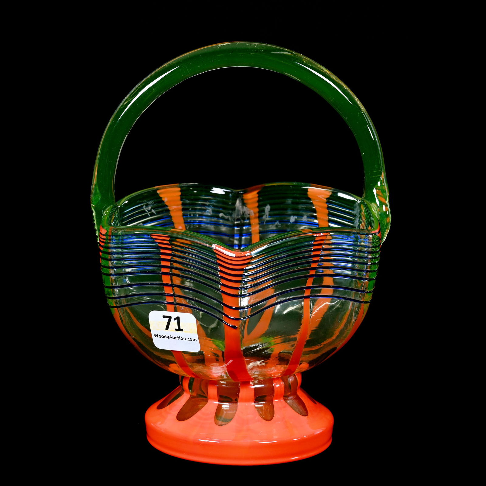 Pedestal Basket Marked Czechoslovakia (1 of 4)