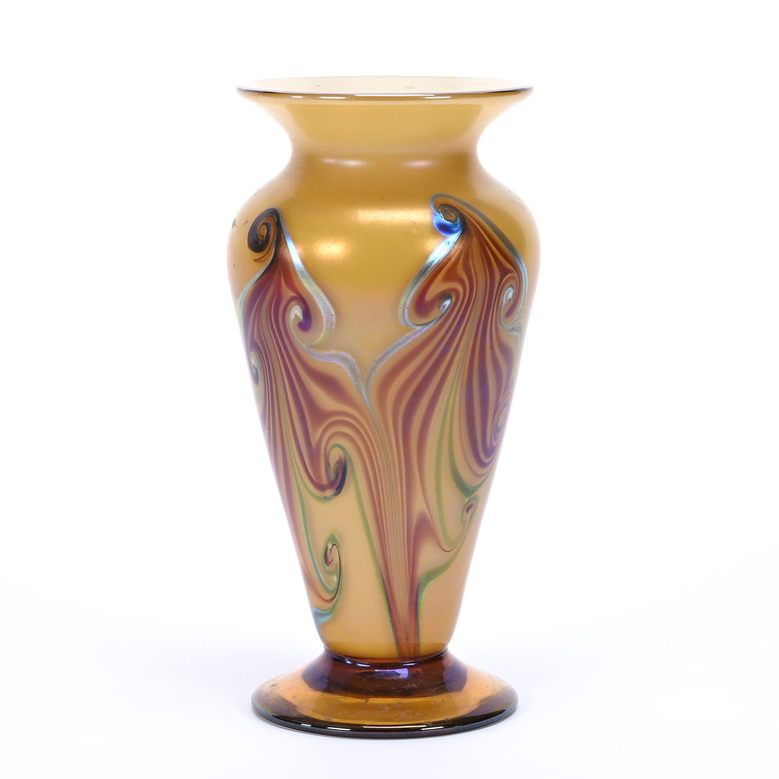 Pedestal Vase, Contemporary Art Glass, Unmarked (1 of 3)