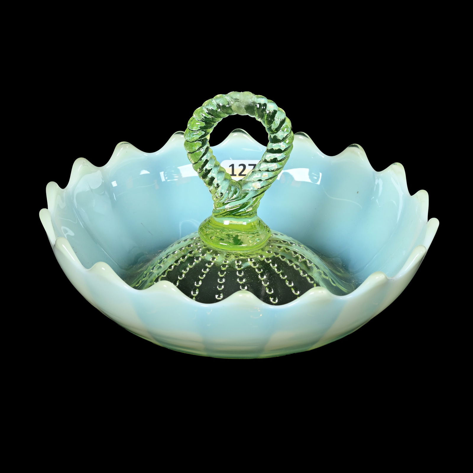 Stick Dish, Vaseline Opalescent (1 of 4)