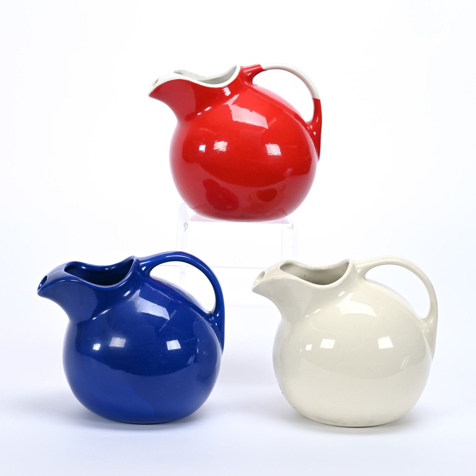 (3) Ball Pitchers By Hall Pottery, Model #633 (1 of 3)