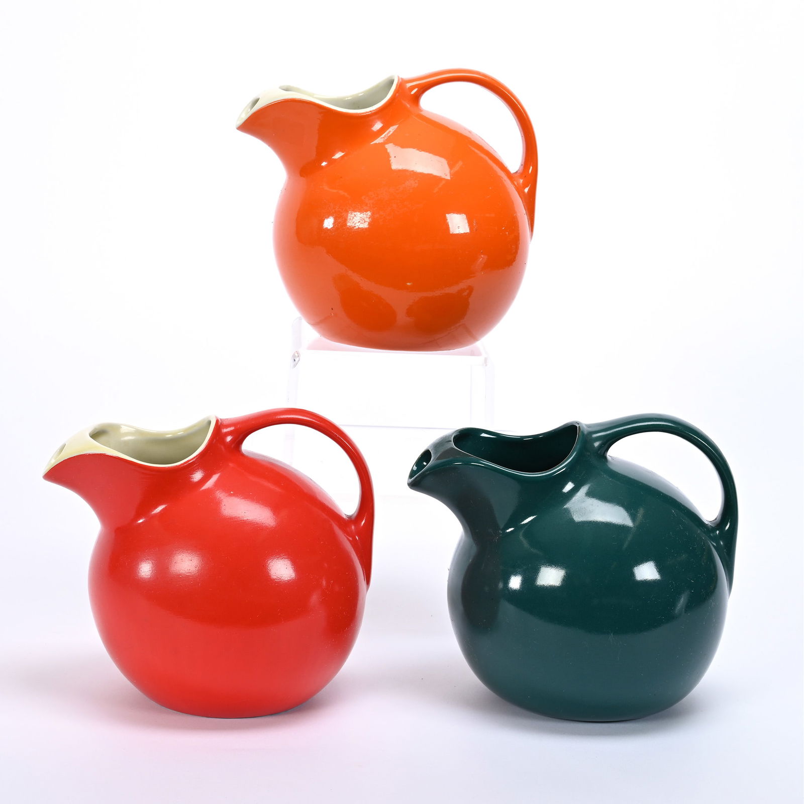 (3) Ball Pitchers By Hall Pottery, Model #633 (1 of 3)