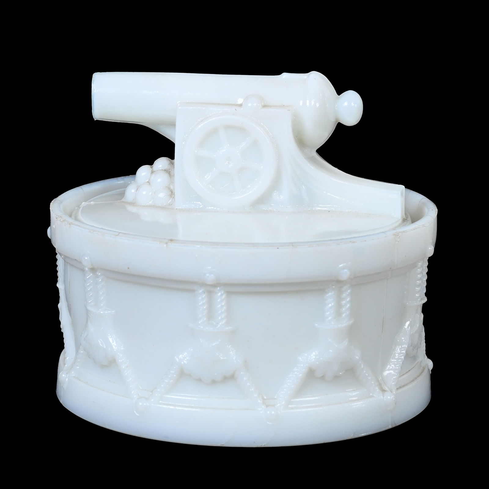 Figural Early Milk Glass Box (1 of 3)