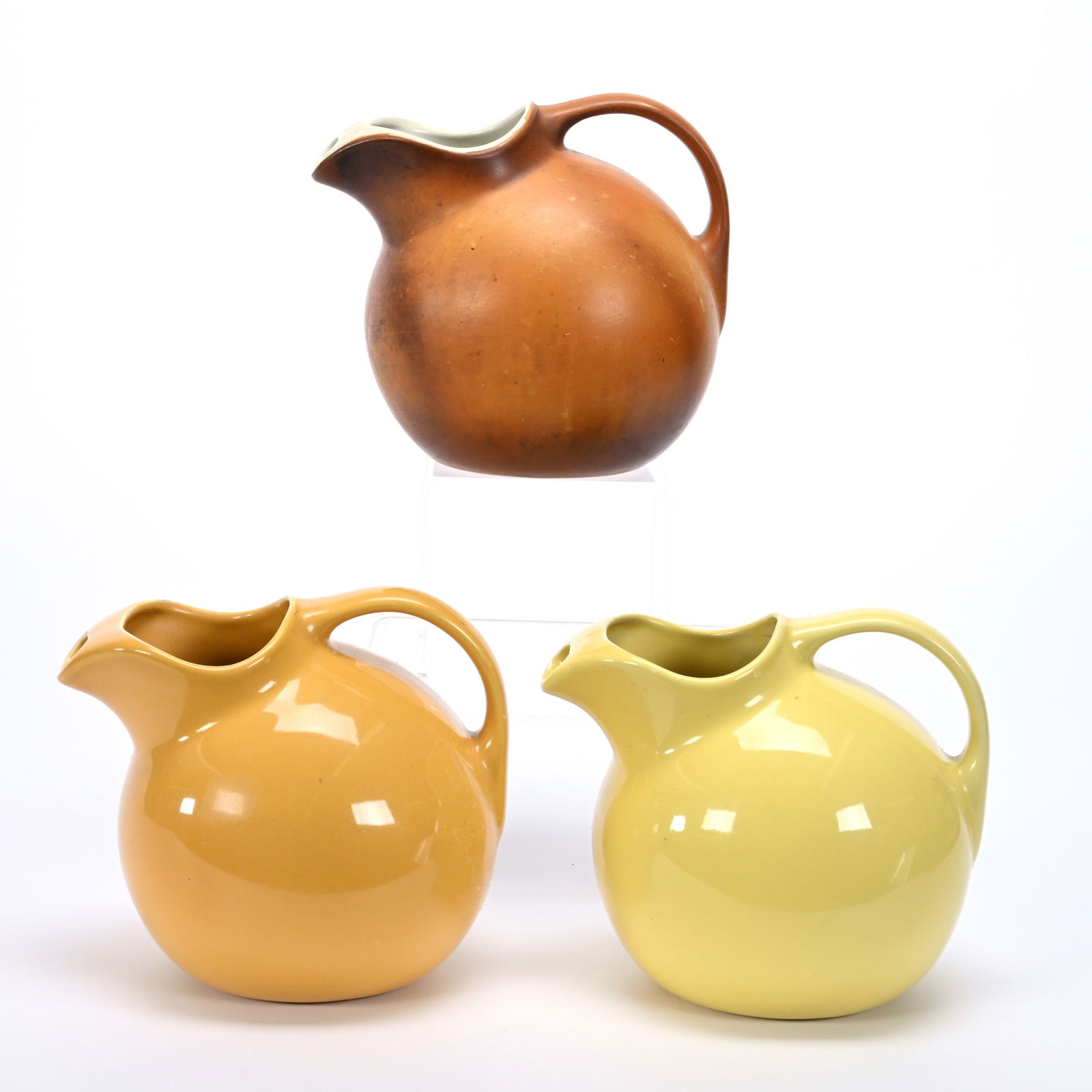 (3) Ball Pitchers By Hall Pottery, Model #633 (1 of 3)