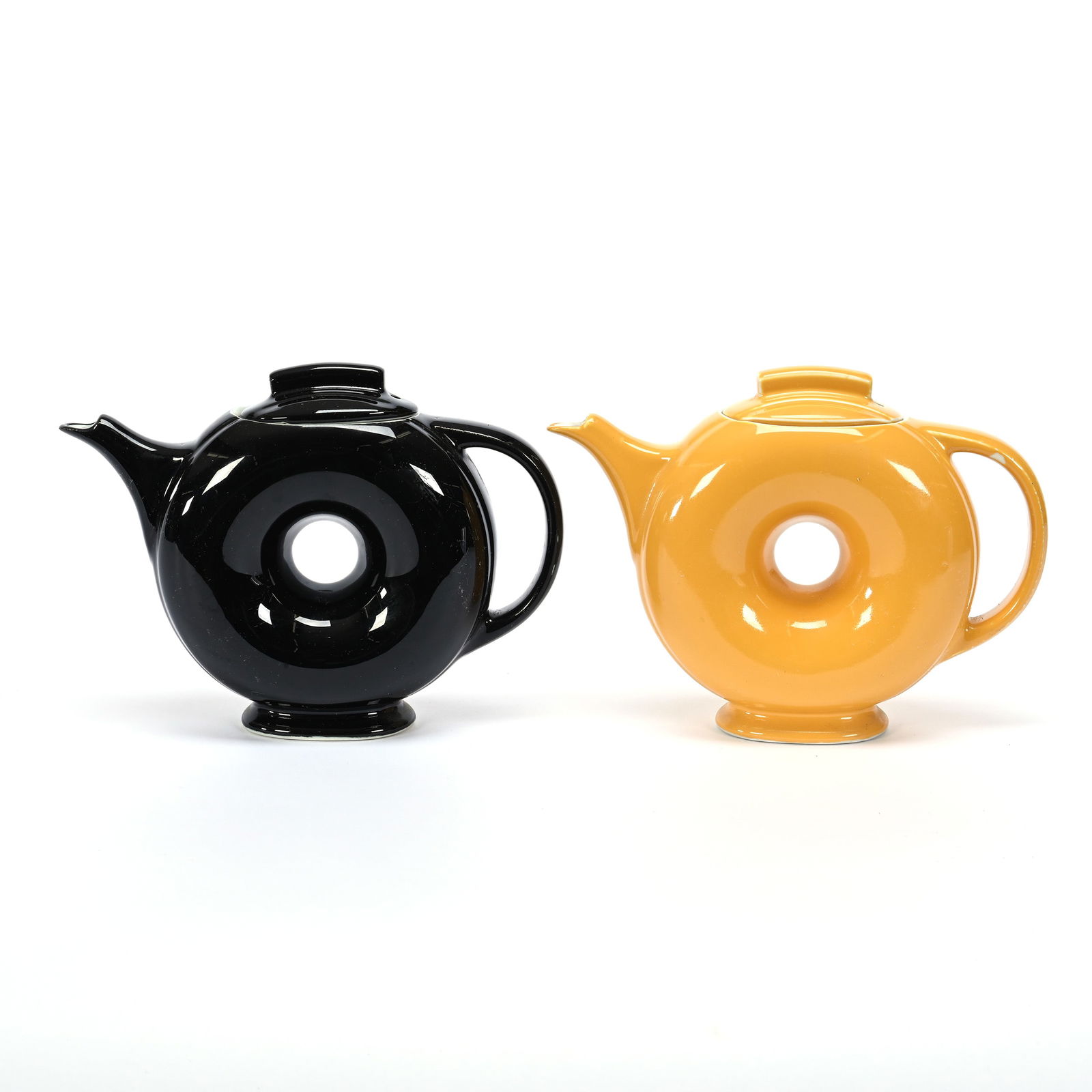 (2) Donut Tea Pots By Hall Pottery (1 of 3)