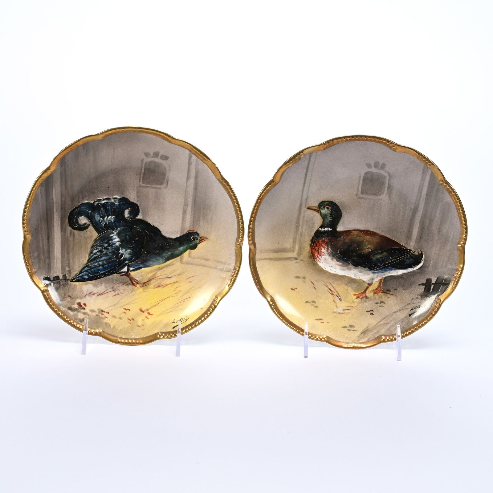 (2) Plates Marked Raynaud Limoges Porcelain (1 of 3)