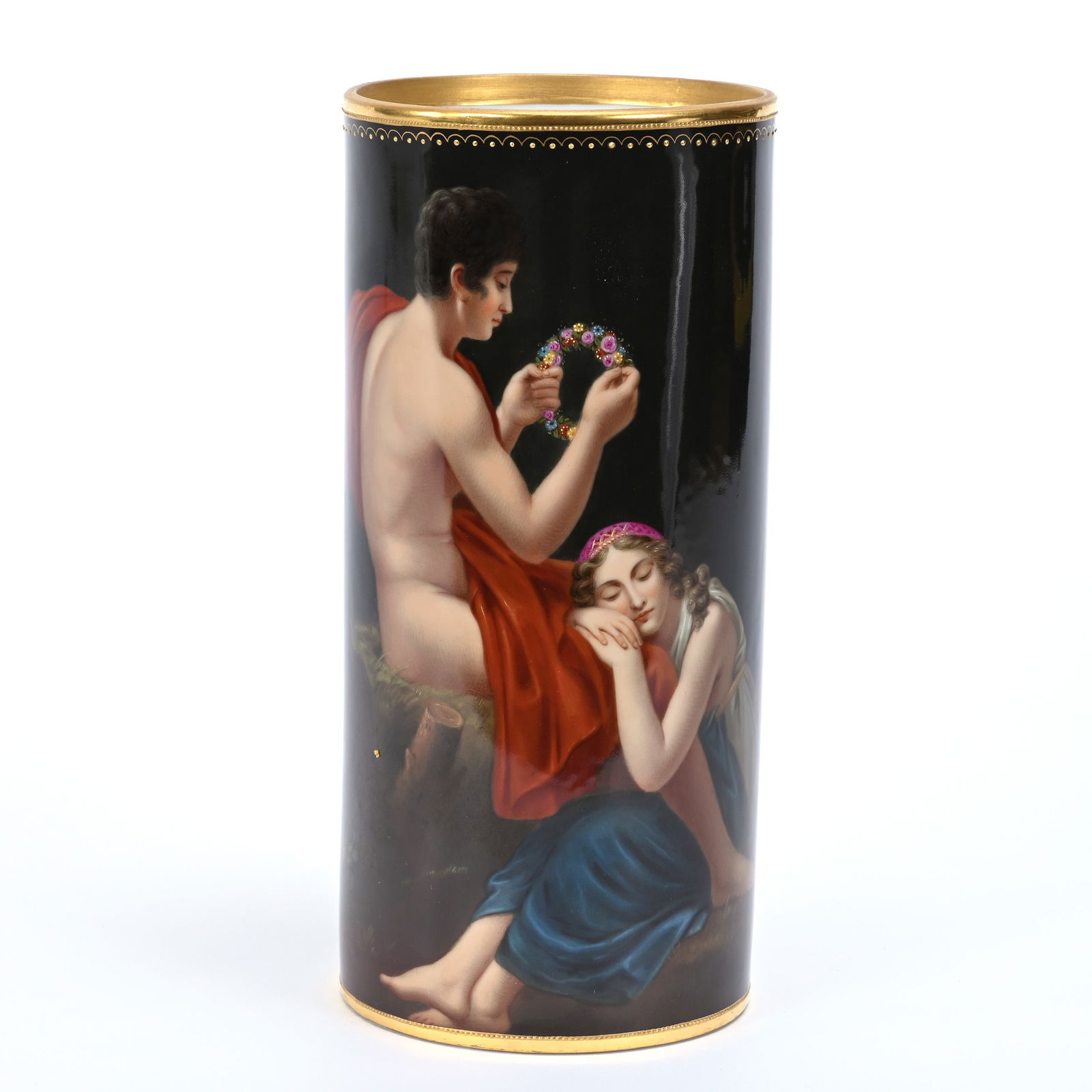 Cylinder Vase Marked Beehive (1 of 3)