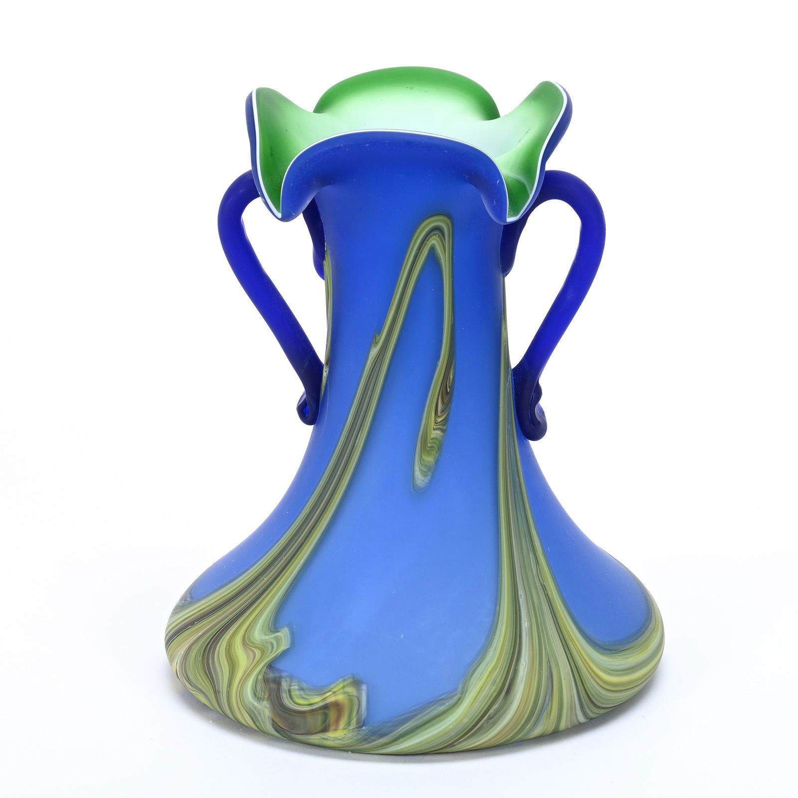 Vase, Two Handles, Contemporary Art Glass (1 of 3)