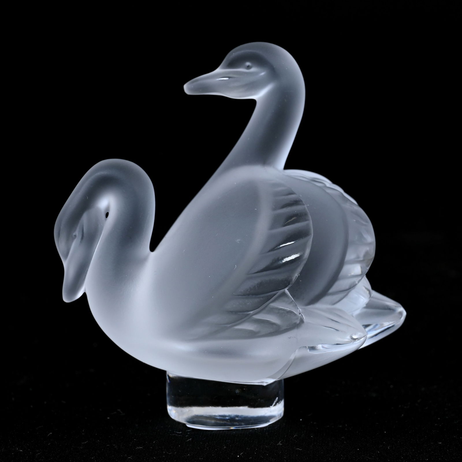 Swan Figure Titled Deux Cygnes Signed Lalique France (1 of 4)