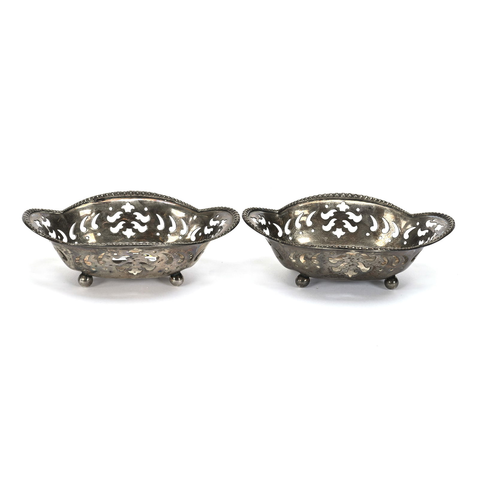 Pair Sterling Silver Tiffany Nut Dishes (1 of 3)