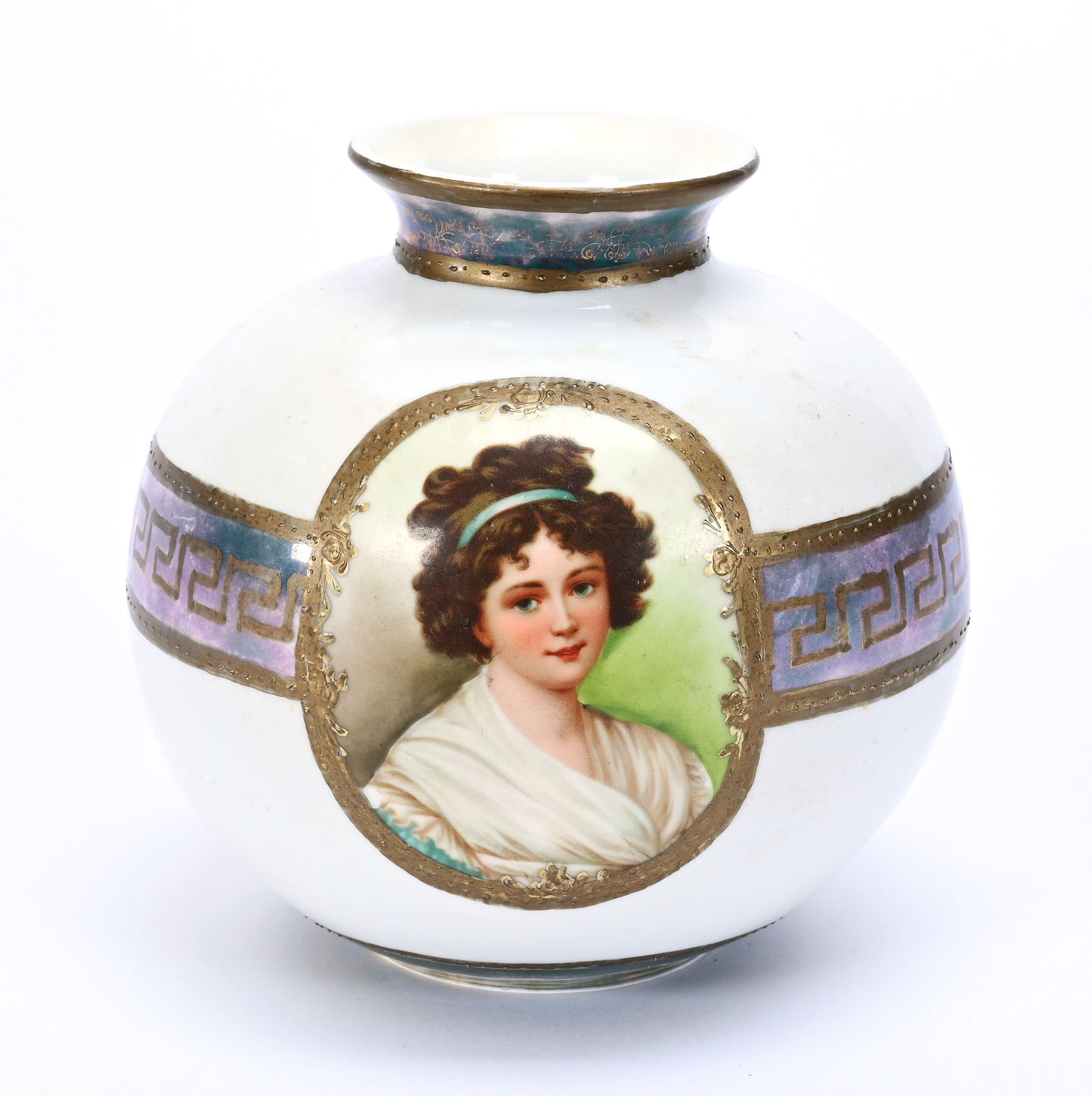 Vase, Ball Shape, Marked Royal Vienna (1 of 3)