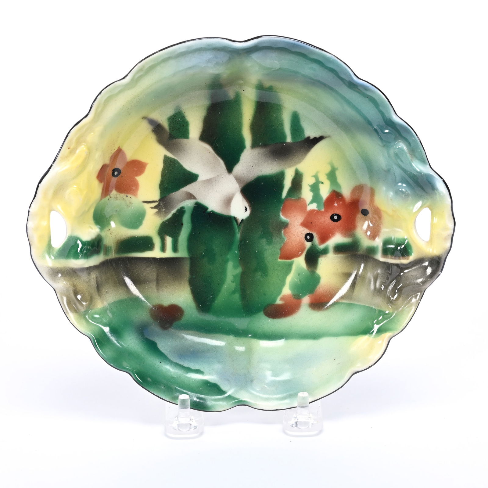 Bowl, Two Handles, Marked Prov Saxe (1 of 2)