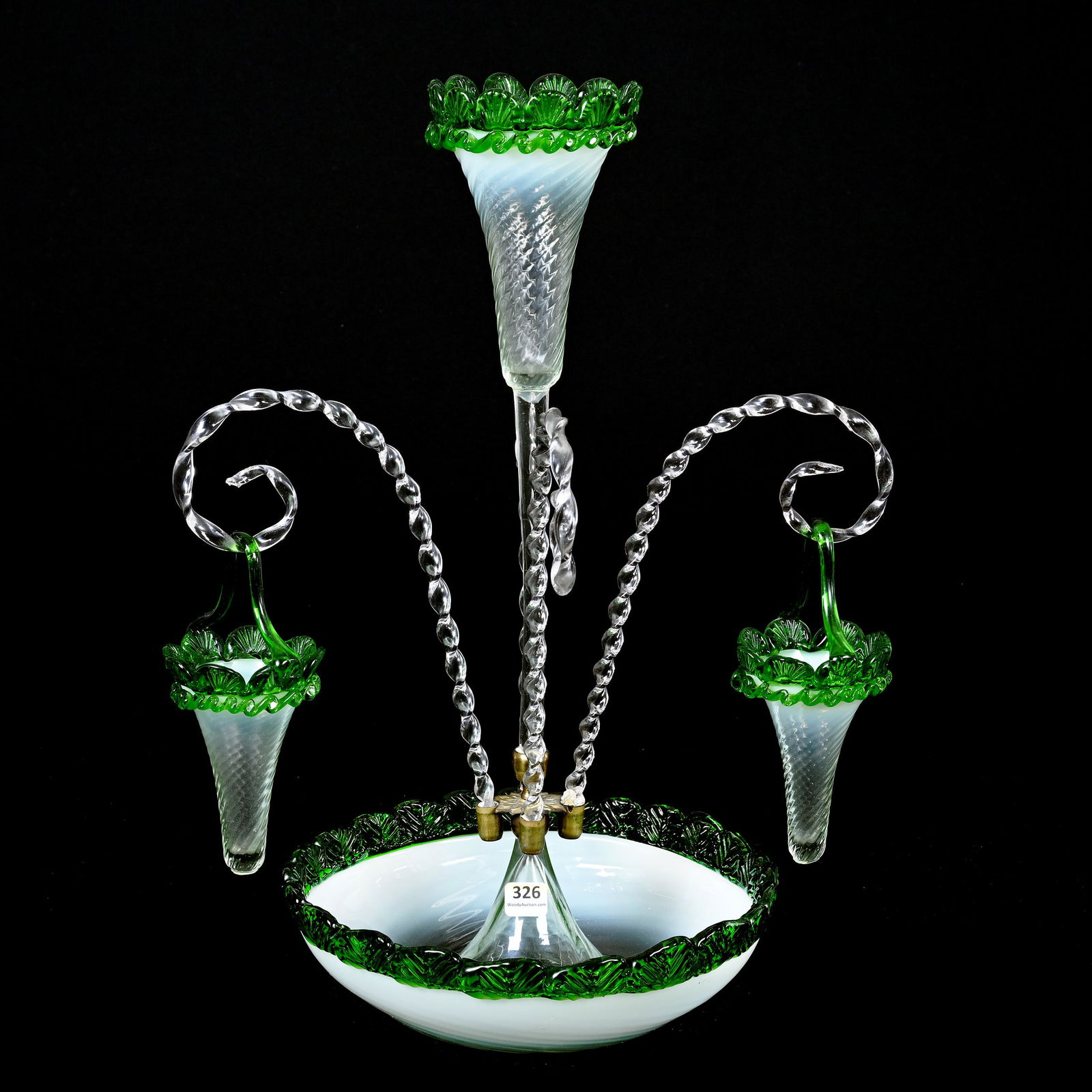 Epergne, Single Lily Epergne, Two Hanging Baskets (1 of 8)