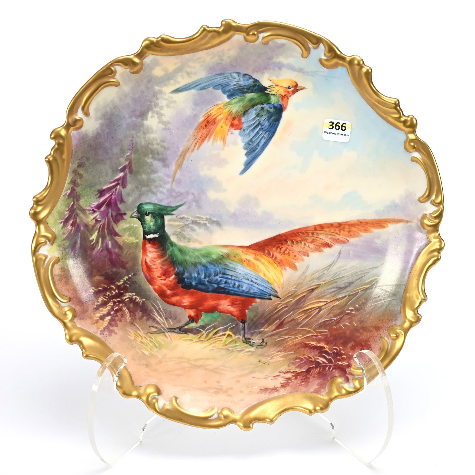 Round Charger, Marked L.R.L. Limoges, Artist Signed (1 of 3)