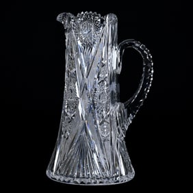 Tankard, American Brilliant Cut Glass