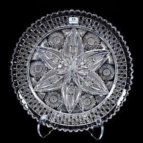 Round Tray, American Brilliant Cut Glass