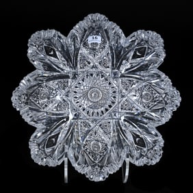 Bowl, Blown Mold, ABCG, Signed Hawkes