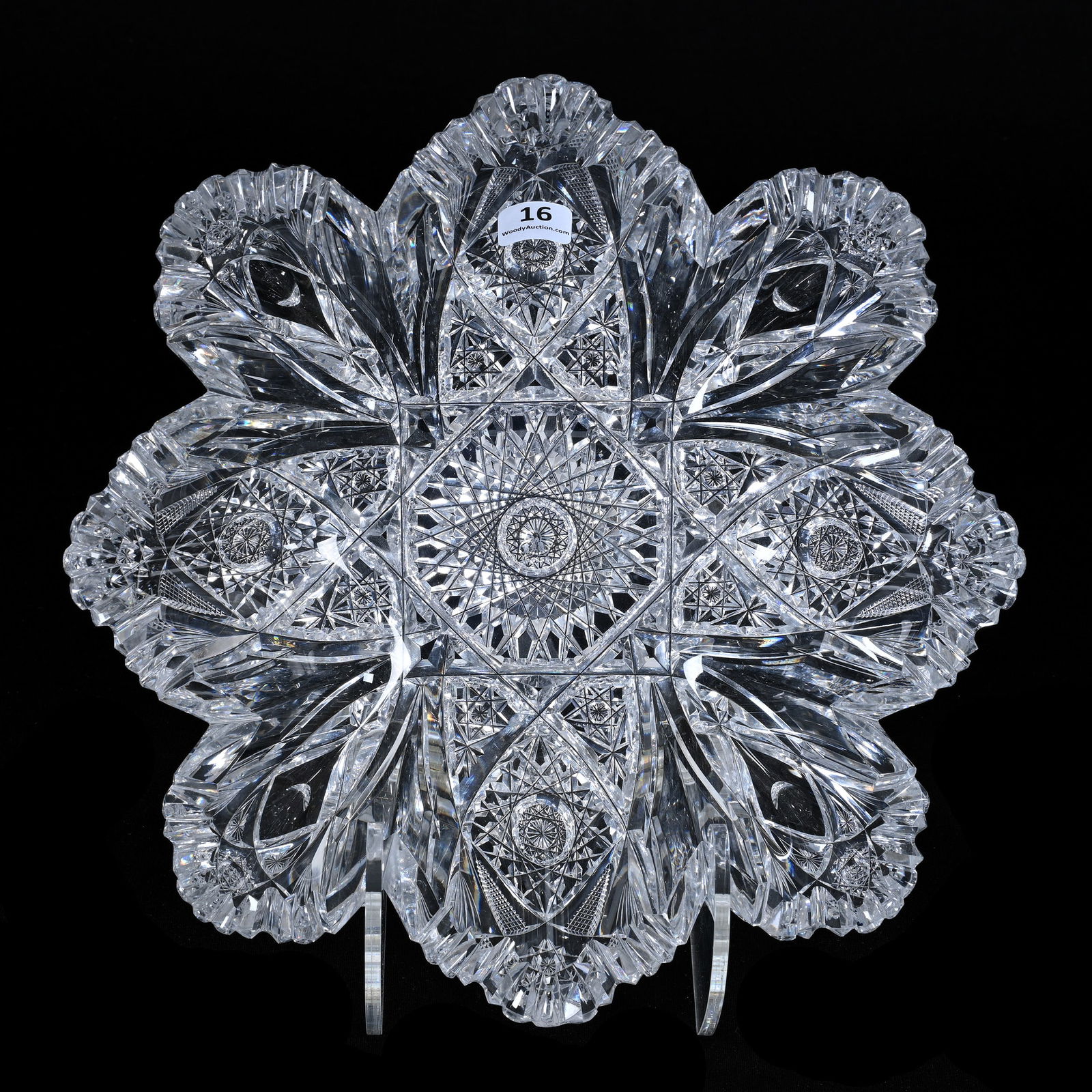 Bowl, Blown Mold, ABCG, Signed Hawkes (1 of 3)