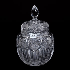 Covered Jar, American Brilliant Cut Glass