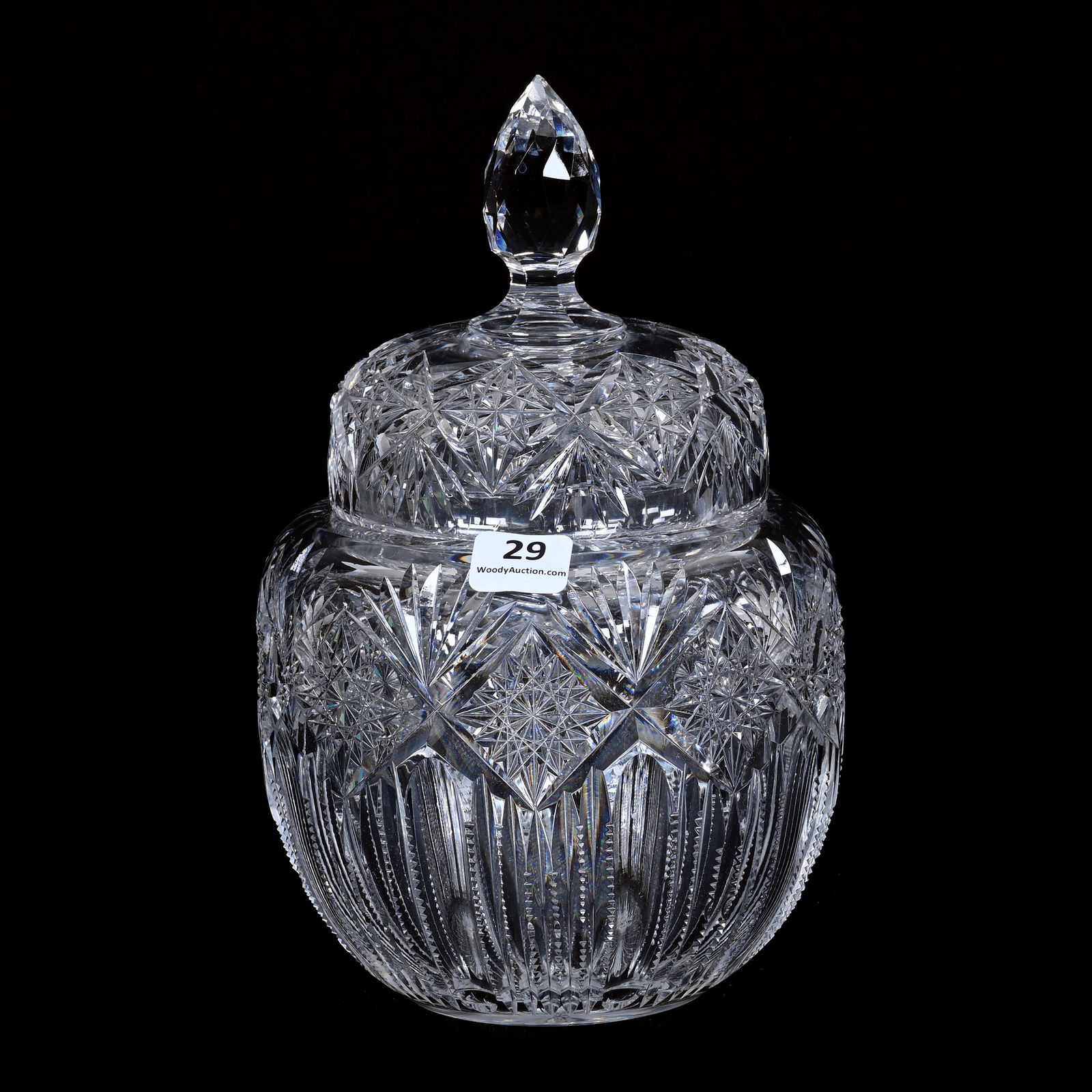Covered Jar, American Brilliant Cut Glass (1 of 3)
