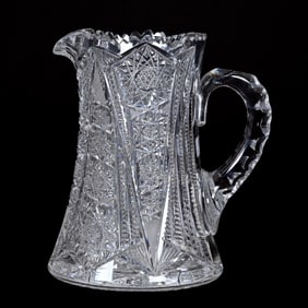 Pitcher, American Brilliant Cut Glass