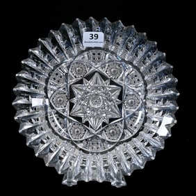 Plate, ABCG, Signed Libbey Ellsmere Pattern