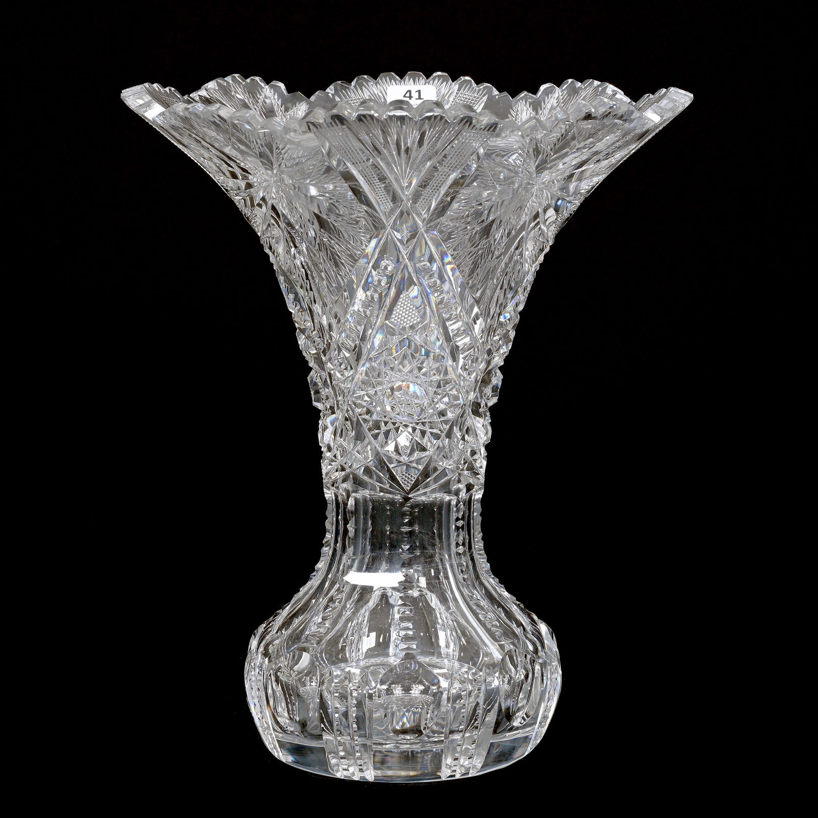 Flared Vase, ABCG, Feathered Star Pattern (1 of 3)