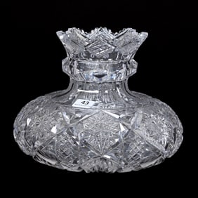 Flower Center, ABCG, Signed Libbey Empress Pattern