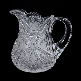 Pitcher, American Brilliant Cut Glass