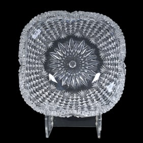 Square Bowl, American Brilliant Cut Glass