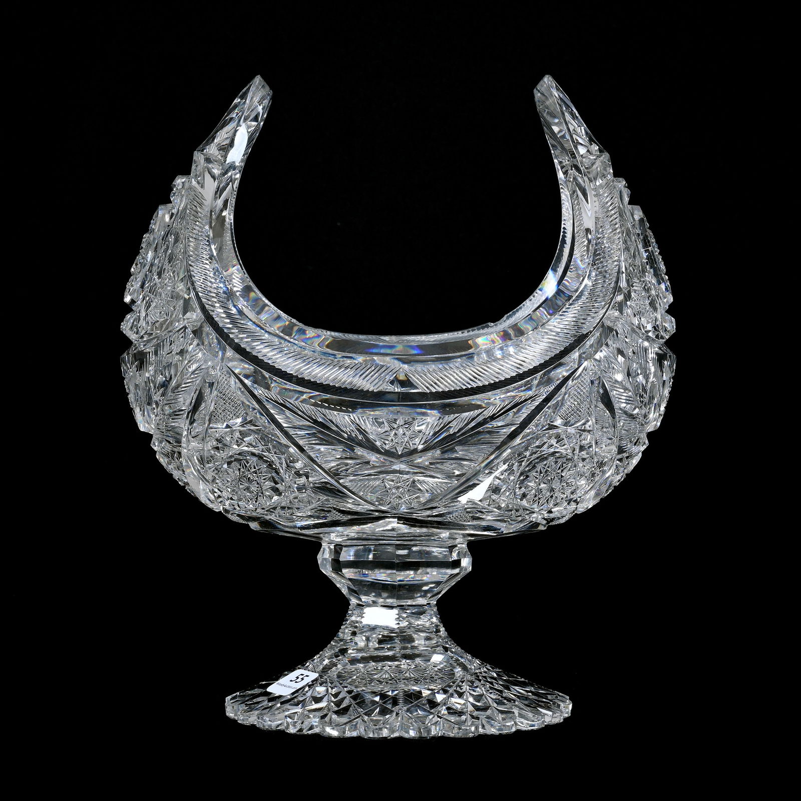 Pedestal Crescent Vase, ABCG, Signed Libbey (1 of 6)