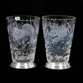 (2) Vases, ABCG, Signed Hawkes