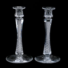 Pair Candlesticks, ABCG, Signed Libbey