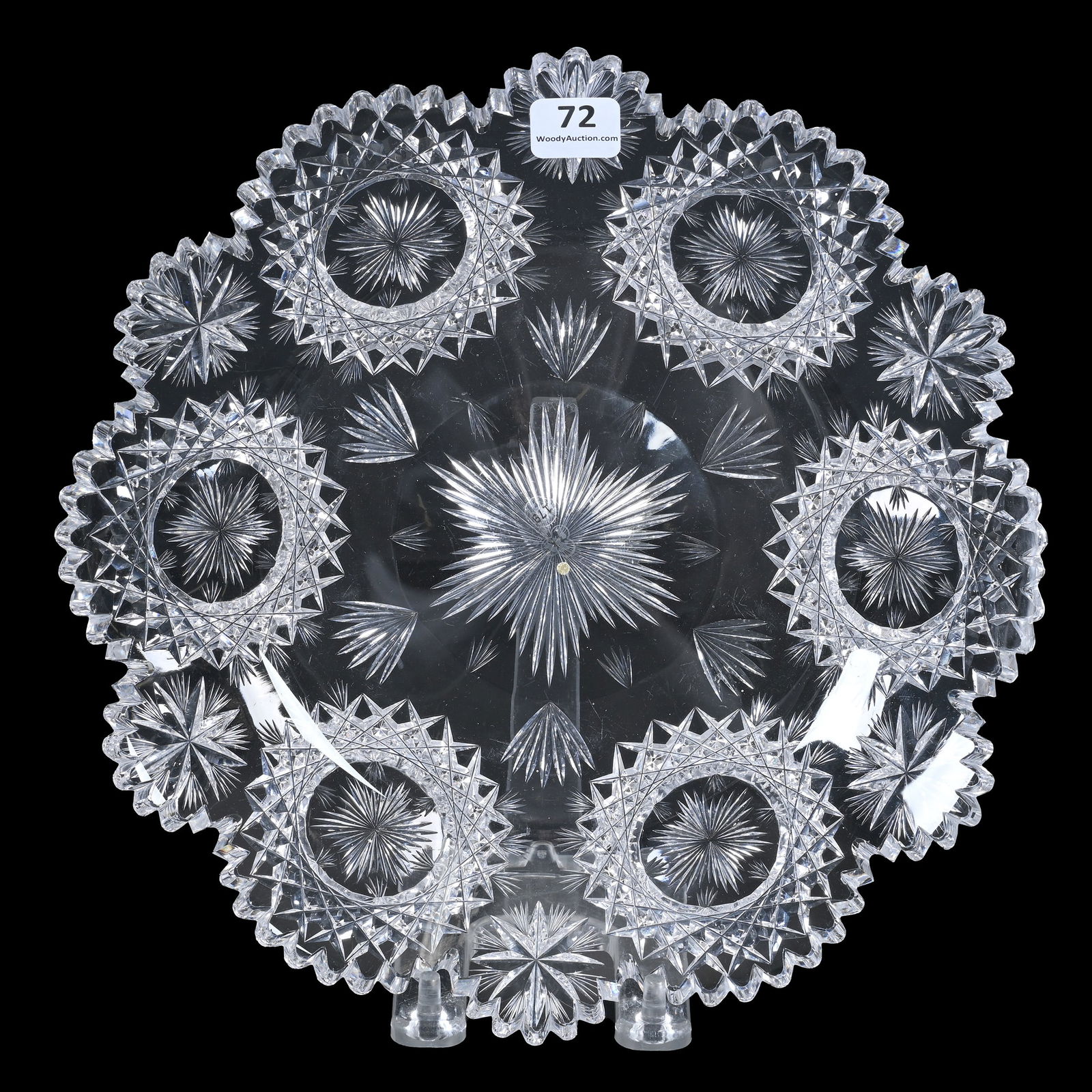 Round Tray, ABCG, Signed Hawkes North Star Pattern (1 of 3)