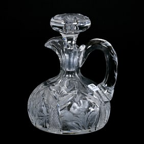 Ship's Decanter, ABCG, Wild Rose Pattern By Tuthill