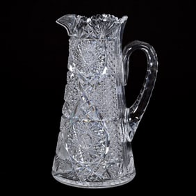 Pitcher, American Brilliant Cut Glass