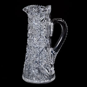 Tankard, American Brilliant Cut Glass