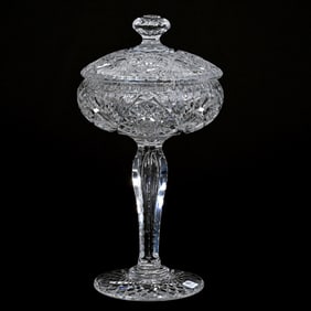 Covered Compote, American Brilliant Cut Glass
