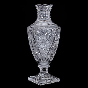 Pedestal Vase, American Brilliant Cut Glass