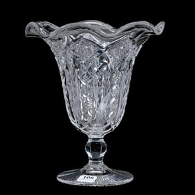 Pedestal Vase, ABCG, Signed Hawkes