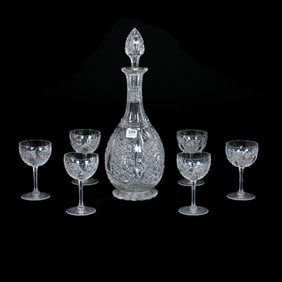 Decanter Set, ABCG, Grecian Pattern By Hawkes