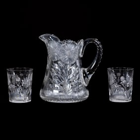 Water Set, ABCG, Butterfly & Daisy By Pairpoint