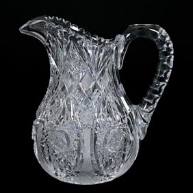 Pitcher, American Brilliant Cut Glass