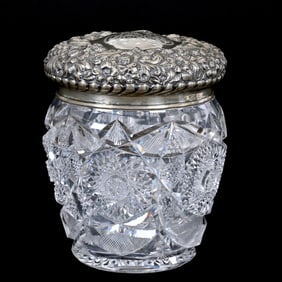 Biscuit Jar, ABCG, Sterling Silver Lid