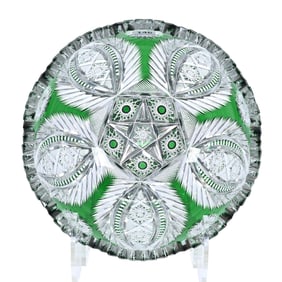 Bowl, ABCG, Emerald Green Cut To Clear