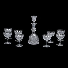 Decanter Set, ABCG, Monarch Pattern By J. Hoare